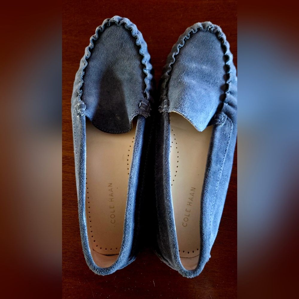 Cole Haan Women's Blue Suede Loafers